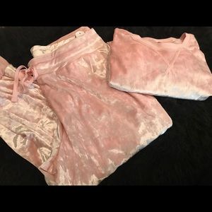 Pink Crush Velvet Joggers Set